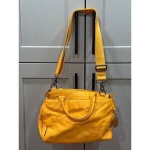 Mandarina Duck Yellow Tote/Crossbody Multi-Compartment